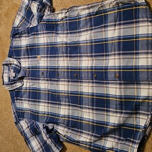 Men's Carhart Large Blue Plaid Shirt